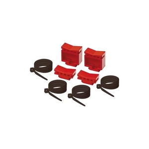 Kit per scatole da collezione semplici, componenti in plastica rossa con cinghie nere per l'organizzazione e lo stoccaggio - Product Image 1