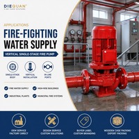 Pompa Pemadam Kebakaran Vertikal Satu Tahap Tipe XBD L Pompa Sentrifugal Inline untuk Sistem Booster Hidran dan Sprinkler