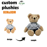 Ours en peluche blanc en gros, jouet en peluche doux en coton PP avec nœud, taille personnalisée, pour cadeau de Saint-Valentin