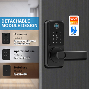 Serrure intelligente à pêne dormant Kadonio avec panneau modulaire, sécurité électronique, entrée sans clé, carte-clé Wifi, <span class=keywords><strong>code</strong></span> numérique, empreinte digitale - Product Image 1