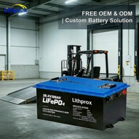 Batterie d'énergie pour chariot élévateur 38,4 V 100 Ah, cellule de batterie LiFePO4 à longue durée de vie pour la logistique industrielle, services UL CE RoHS MSDS OEM ODM