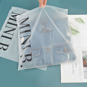 Vestiti per bambini sacchetti di plastica con cerniera e Slider smerigliato poli borsa con cerniera per abbigliamento biancheria intima trucco plastica borse con logo - Product Image 3