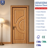 Puertas de entrada de madera doble personalizadas, puerta de vidrio de madera compuesta, interior, mdf, pvc laminado, para villas
