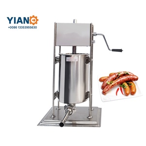 सबसे अच्छा विक्रेता मैनुअल होम और वाणिज्यिक सॉसेज स्टफर 2/3/5/7/8/10/12/15 एल मांस भरने मशीन गर्म नई सॉसेज निर्माता मशीन - Product Image 4