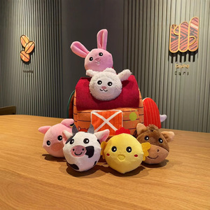 Boîte aveugle en peluche super douce jouet mini maison de ferme poupées <span class=keywords><strong>puzzle</strong></span> sensoriel pour nourrissons tout-petits occasion de pâques type d'ours coton PP - Product Image 4