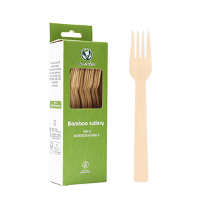 أدوات مائدة صديقة للبيئة من الخيزران قابلة للتحلل الحيوي تشمل ملعقة وشوكة وسكين، رائجة البيع لعام <span class=keywords><strong>2026</strong></span> - Product Image 1