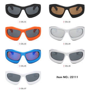 Lunettes de soleil carrées à monture intégrale, protection UV400 %, luxe, unisexe, logo personnalisé, vente en gros - Product Image 6