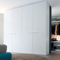 Porte coulissante de placard en verre, minimaliste, laquée blanche, chambre à coucher, MDF, expresso, style japonais français
