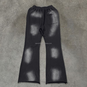 Pantalon large baggy personnalisé pour hommes Streetwear Pantalon de jogging surdimensionné de créateur Pantalon de survêtement en coton empilé délavé à l'acide - Product Image 2