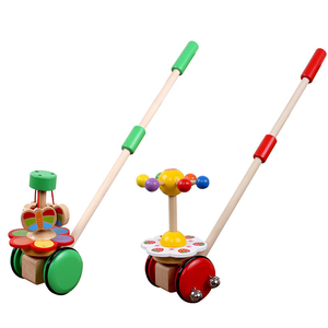 Puzle de madera para niños, carrito de <span class=keywords><strong>arrastre</strong></span>, juguete para niños y niñas, animales de dibujos animados, un solo empuje, diversión - Product Image 6