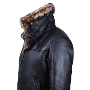 Chaquetas de Cuero de Borrego para Hombre, Diseño Moderno 2025, con Logotipo Personalizado en la Parte Delantera, Tela de Lona, Gran Venta - Product Image 6