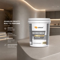 Revêtement mural et de sol en microciment décoratif, finition effet ciment moderne sans joint pour salle de bain, cuisine, salon et espaces hôteliers