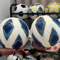 Ballon de football taille 5, 32 pièces, entièrement imprimé, thermocollé, pour entraînement quotidien, personnalisable avec logo et motifs pour usage en club