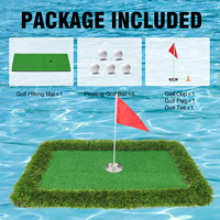 Nouveau design Ensemble de tapis d'entraînement avec balles flottantes Ensemble de golf vert tapis d'entraînement de golf tapis de frappe de golf de piscine