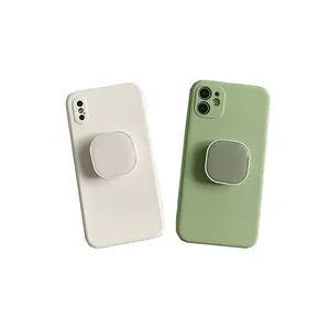 Wholesale High Quality Square Colorful Mobile Phone Socket Custom Logo Phone Grip Stand with Epoxy for Cell Phone Accessories