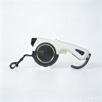 Laisse pour animaux de compagnie avec lampe torche LED, motif réfléchissant uni, design tendance, rétractable, ruban en nylon de 13 pieds pour chiens avec rubans