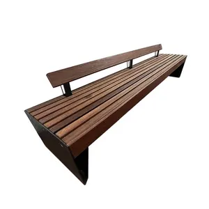 Banco de madera con respaldo para Parque, moderno banco de madera para parque, en venta