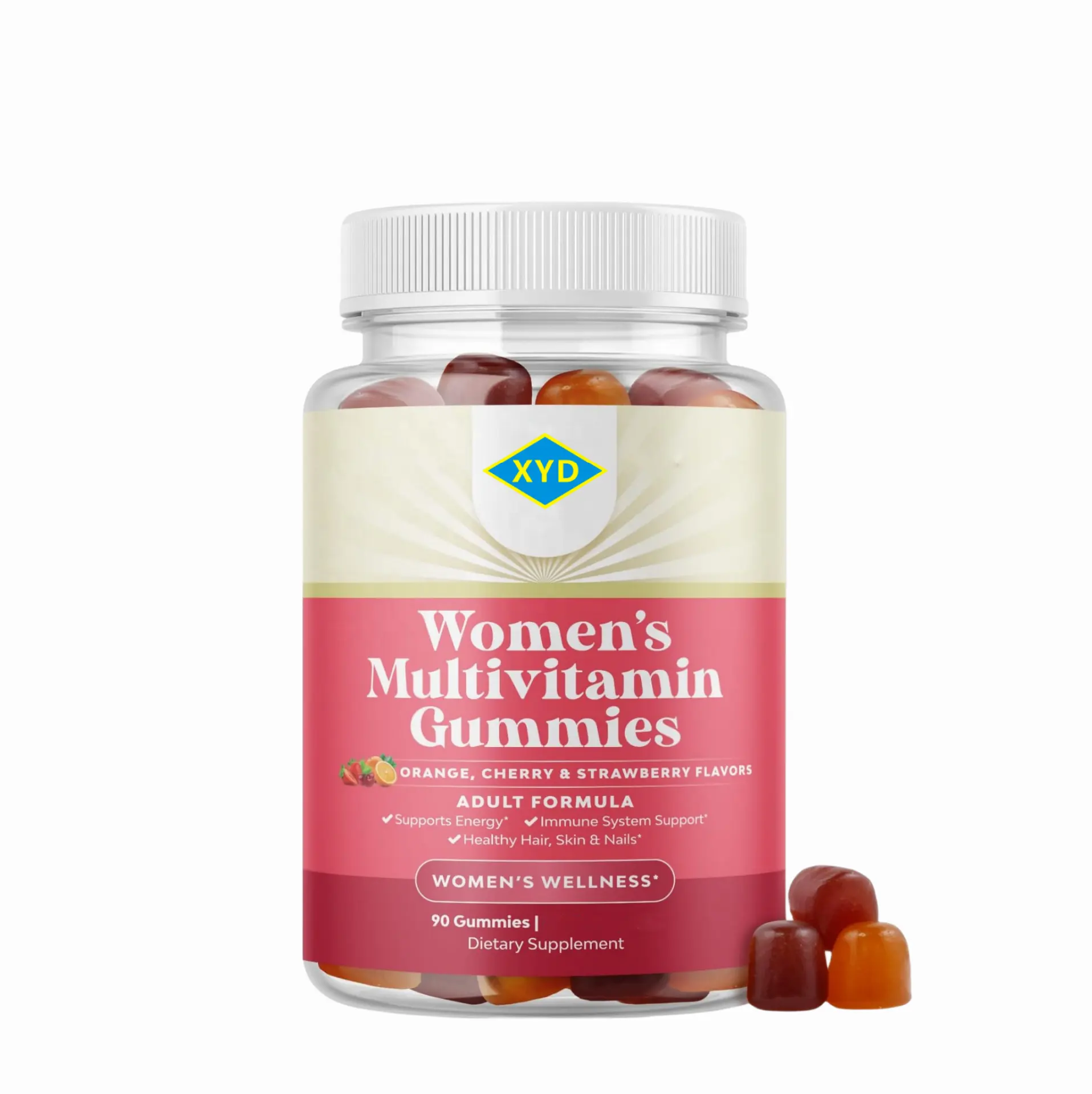 Private Label Hot Selling Multivitamine Gummies Voor Vrouwen Met Calcium En Zink Halal Pectine