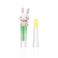 Cute Bunny Kids Boca Red Lip Glaze Hidratante y elimina la piel muerta muñeca de dibujos animados Bálsamo labial