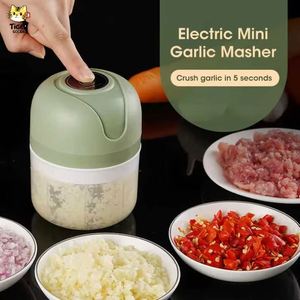 Mini hachoir électrique pour légumes, hachoir à ail, broyeur, moulin à gingembre et à viande rechargeable par USB, robot culinaire, gadget de cuisine - Product Image 1