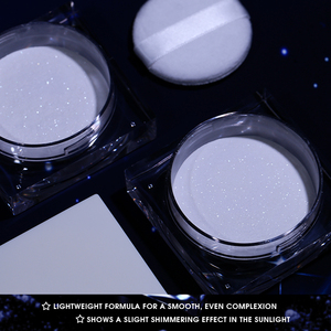 ओम निजी लेबल पारदर्शी मेकअप परिष्करण पाउडर लंबे समय तक गुलाबी जलरोधी ग्लिटर ढीली सेटिंग पाउडर - Product Image 4