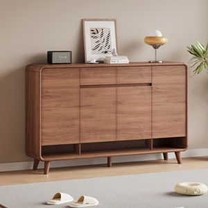 Lxyx Modern <b>Foldable</b> Wooden <b>Shoe</b> Cabinet Home Furniture Multi-Functional 4 Shelves Large Capacity Storage for Living Room Home - Product Image 4