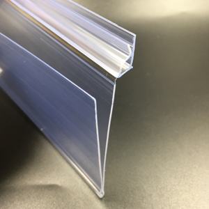 काज के साथ कवर-चेहरा सामने बाड़ के लिए दुकान के लिए सुपरमार्केट शेल्फ प्लास्टिक कीमत स्पष्ट खुदरा प्रदर्शन पीवीसी साइन धारक - Product Image 5