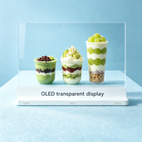 Écran d'affichage numérique OLED 2K transparent de 55 pouces, affichage publicitaire pour vitrine de magasin, affichage interactif tactile pour magasin commercial, CMS SDK