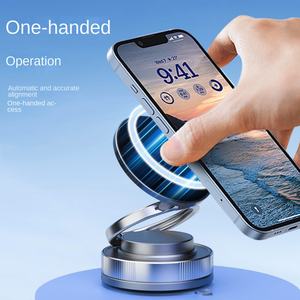 Ventouse sous vide la plus populaire Support de téléphone de voiture Adsorption en métal Magnétique forte Rotation à 720 degrés Pliable - Product Image 1