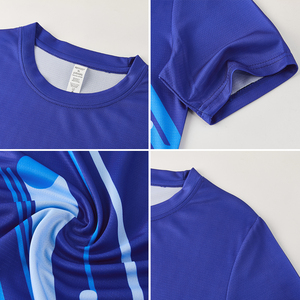 เสื้อยืดวิ่งแห้งเร็วแบบกำหนดเองพร้อมโลโก้สำหรับผู้ชายและผู้หญิง เสื้อยืดกีฬาแบบมืออาชีพพิมพ์ลายแบบซับลิเมชั่น - Product Image 3