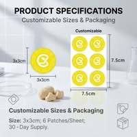 Patchs d'humeur à l'extrait de Rhodiola et Dopa Mine, extrait végétal de Mucuna Pruriens, patchs stimulants l'humeur à base de champignons et de dopamine, OEM/ODM, marque privée