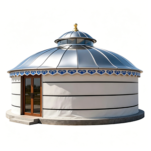 Grande tente <span class=keywords><strong>de</strong></span> camping <span class=keywords><strong>de</strong></span> luxe en <span class=keywords><strong>yourte</strong></span> mongole, double couche, quatre saisons, épaisse, imperméable, coupe-vent, en <span class=keywords><strong>toile</strong></span> PVC Oxford, une chambre, chaude - Product Image 4