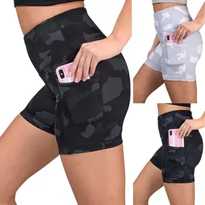 Short de sport pour femmes, Leggings lève-Up, serré, taille haute, avec poche pour téléphone, Jogging, Fitness, court