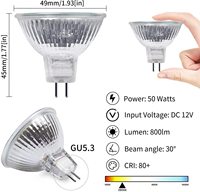 Ampoule halogène MR11 GU4 GU10 MR16 en verre, blanc chaud, 220V 230V, 20W 35W 42W 60W 70W, projecteur halogène