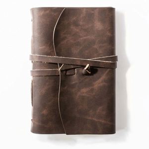High Quality Vintage Soft Leather Hardcover Handmade Travel <b>Journal</b> 100 Sheets Elegant Design Gift for Explorer Recording - Product Image 2