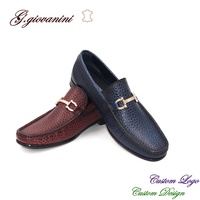 Chaussures de ville de luxe haut de gamme pour hommes, en cuir verni gaufré de qualité supérieure, avec boucle de marque, mocassins de cérémonie, fabrication professionnelle