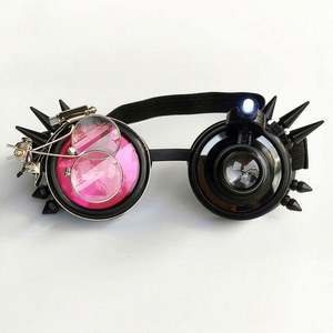Gafas de sol LED de moda al por mayor, estilo vintage, con remaches, para cosplay, fiesta, góticas, steampunk - Product Image 3