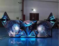 Corled Bar DJ Table P5 Led Display Player Muebles DJ Booth Hd Boda para Night Club P5 Led Video Wall