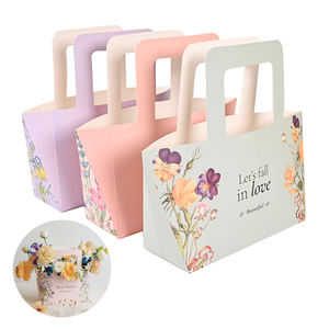Cartes de mariage de luxe en gros facile à transporter boîtes à <span class=keywords><strong>bouquet</strong></span> de fleurs à impression personnalisée - Product Image 1