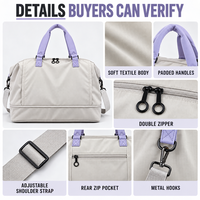 Sac de voyage léger personnalisé OEM avec poche étanche, bandoulière réglable et cinq couleurs pour marques et détaillants