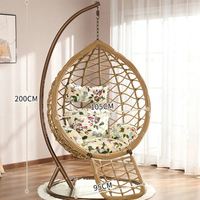 Grand fauteuil suspendu en forme d'œuf avec structure, adapté à l'intérieur et à l'extérieur, hamac rose de haute qualité pour l'extérieur.