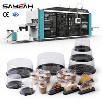 4 stations ou multi-stations à haut rendement formant la machine de thermoformage en plastique de boîte à gâteau