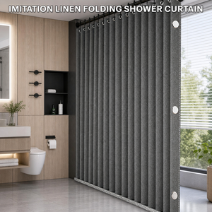 Cortina de Ducha Magnética Plegable en Oferta, Pantalla de Ducha Impermeable con Pliegues, Succión Magnética de Doble Cara, Ahorro de Espacio para Baño - Product Image 1