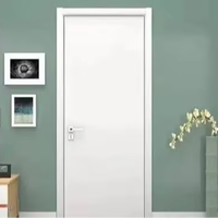 Portes intérieures de chambre en bois massif de haute qualité, peintes en blanc, couleur personnalisable, design moderne, portes battantes pour supermarché, villa