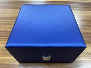 Wholesale Luxury Blue PU Leather Jewelry Watch Box Metal Lock Multi Slots Necklace <b>Ring</b> Bracelet <b>Storage</b> Gift Box Custom Logo - Product Image 5