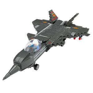 인기있는 새로운 스타일 DIY 전투 항공기 모델 빌딩 블록 어린이를위한 기술 조립 교육 장난감