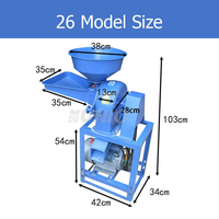 Moulin à grains pour usage domestique Moteur électrique Riz Sorgho Machines pour céréales Malt Blé Maïs Seigle Équipement de fraisage