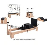 Ensemble cinq pièces de lit de yoga, chaise Wunda et machine de Pilates Reformer pour le yoga en intérieur, l'escalade domestique, la rééducation et l'étirement