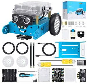 Kit de <span class=keywords><strong>robot</strong></span> voiture KUONGSHUN Stem Education Makeblock <span class=keywords><strong>Mbot</strong></span>, programmation DIY, codage, 2 roues motrices, contrôle par application BT, kits STEM, robotique pour Arduino - Product Image 1