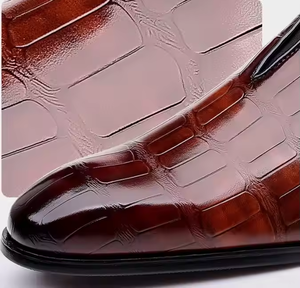 Zapatos de Hombre Talla 41 Negros, Zapatos de Vestir de Cuero con Suela Suave, Estilo Casual Profesional, Talla Grande - Product Image 4